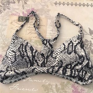 snakeskin midori bikini top